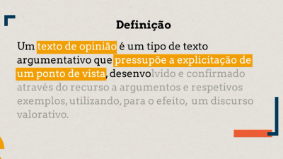 Escrever um texto de opinião