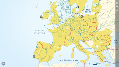 Rede transeuropeia de energia – infraestruturas em construção (2018)